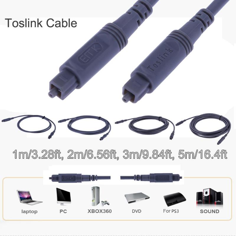 1m/2m/3m/5m Male To Male OD4.0 Digital Optical Audio Toslink Cable Cord Toslink Extension Wire Line For Hi-Fi Sound TV - ebowsos