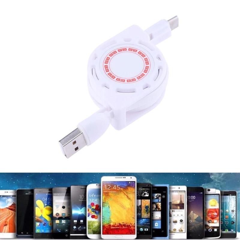 1m/3.28ft Type-C Charging Cable Rope Buckle  Retractable USB-C Data Sync Cord Charger Wire Line - ebowsos