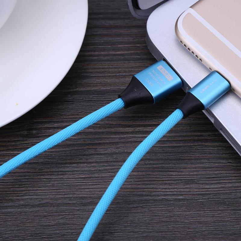1m/3.28ft Weaving Micro USB Data Sync Transfer Cable Nylon Braided Alloy Fast Quick Charging Cord Wire Line - ebowsos