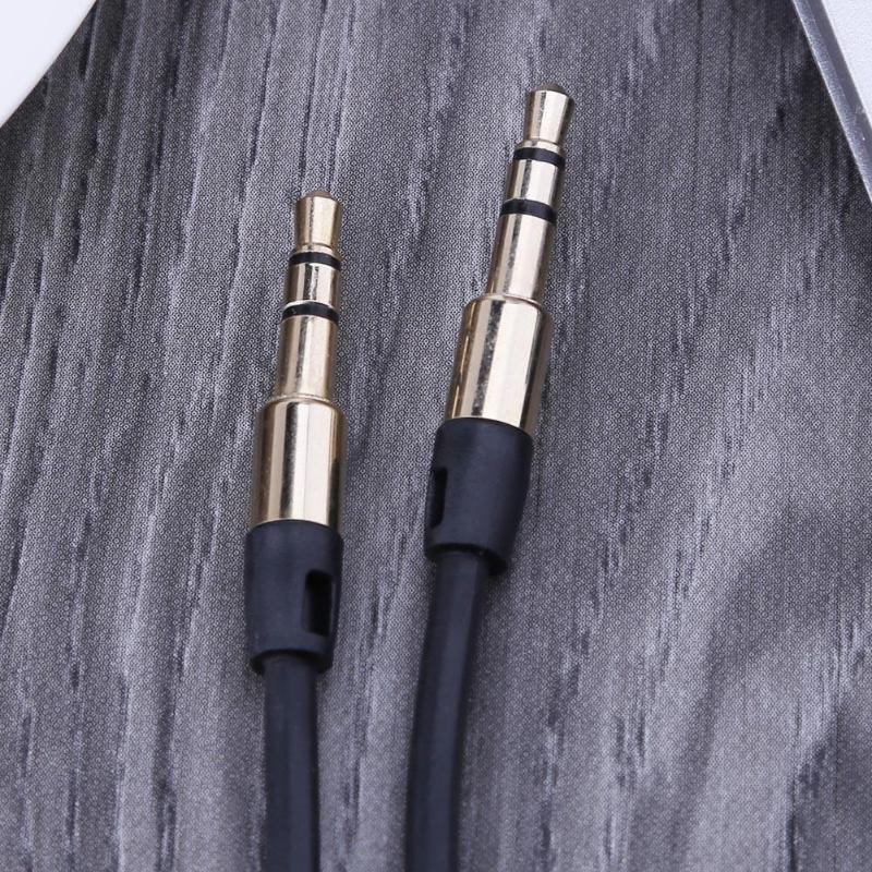 1m Jack Audio Cable 3.5 mm to 3.5mm Aux Cable Male to Male Kabel Gold Plug Car Aux Cord for iphone 7 Samsung for Speaker New - ebowsos