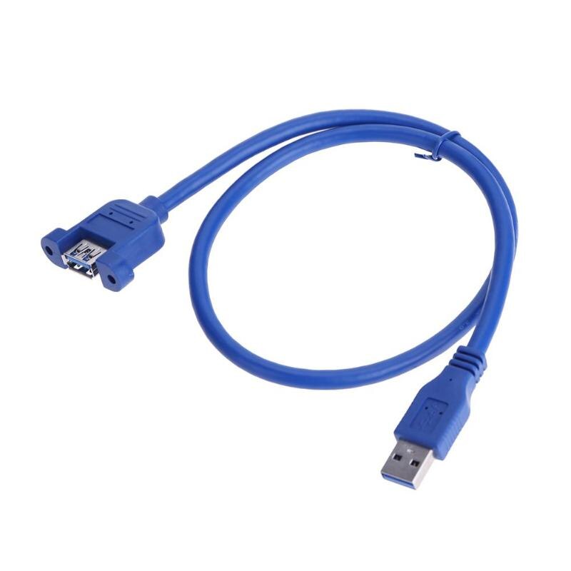 1m USB Extension Cable USB 3.0 Male to Female Data Fast Charging Cable Extension Cord Wire with Ear for PC Laptop - ebowsos