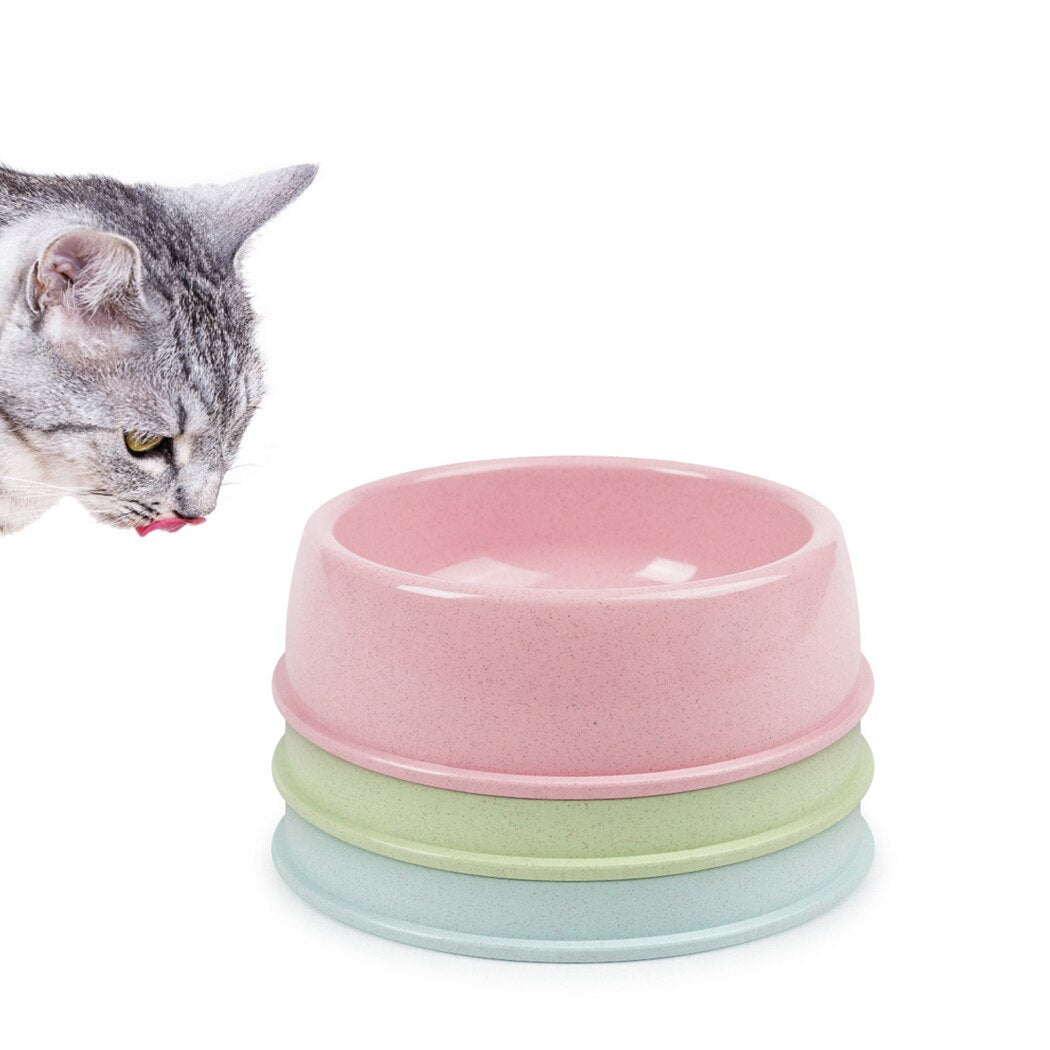 1pc/3pcs Pet Bowl Easy To Clean Wheat Straw Pet Food Bowl Pet Feeding Bowl For Cats Dogs Water Food Feeder Pet Feeding Supplies-ebowsos