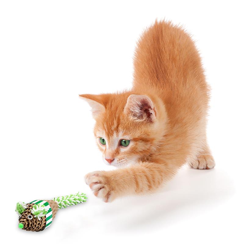 1pc Cat Toy Corrugated Paper Mouse Shape Cat Scratching Toy Cat Interactive Toy Pet Supplies Cat Favors Random Color-ebowsos