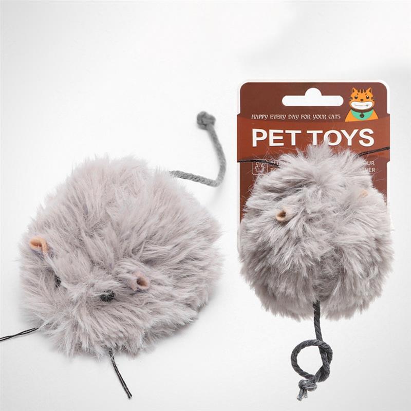 1pc Cat Toy Creative Wind Up Mouse Shape Plush Funny Cat Play Toy Pet Interactive Toys Pet Supplies Cat Favors-ebowsos