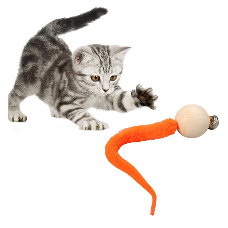 1pc Cat Toy Fake Feather Ball Decor Cat Interactive Toy Cat Teaser Toys For Kittens Pet Supplies Cat Favors Random Color-ebowsos