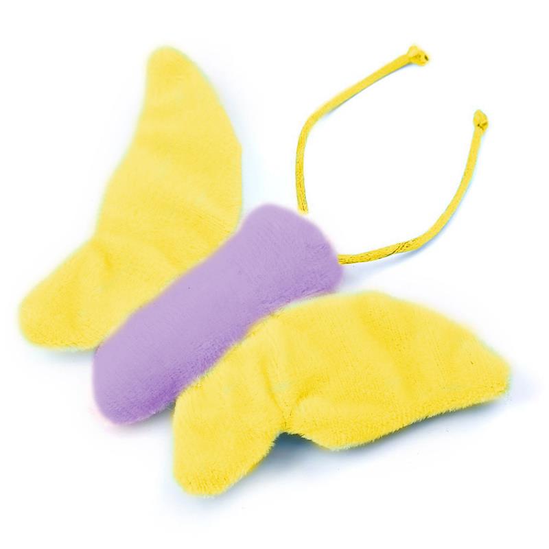 1pc Cute Cat Interactive Toy With Catnip Funny Plush Butterfly Shape Cat Toy Pet Teaser Toys For Kitten Pet Supplies Cat Favors-ebowsos