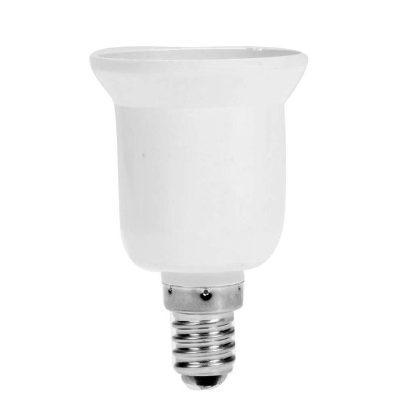 1pc Fireproof Plastic E14 to E27 Socket Adapter Conversion Lamp Holder Converter Socket Light Bulb Adapter Led Light Base hot - ebowsos