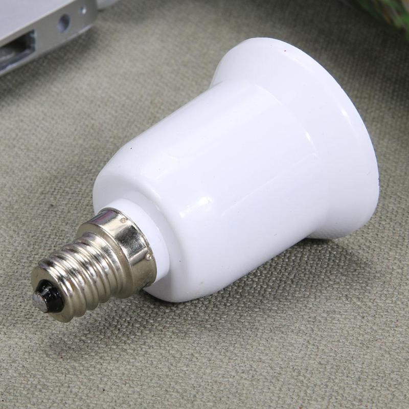 1pc Fireproof Plastic E14 to E27 Socket Adapter Conversion Lamp Holder Converter Socket Light Bulb Adapter Led Light Base hot - ebowsos