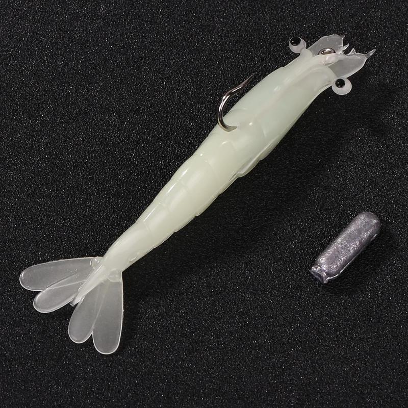 1pc Fishing Lures soft Lures 9g 80mm Shrimp Artificial Bait Simulation Lifelike Artificial Bionic Bait with Hook-ebowsos