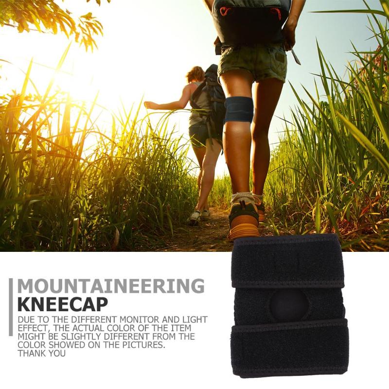 1pc Hiking Cycling Knee Support Protector Breathable Compression Knee Pads Professional Sports Safety Sportswear Black Color-ebowsos