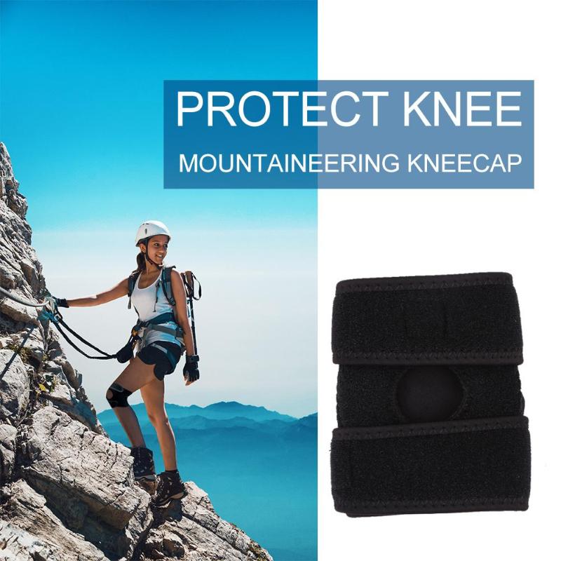 1pc Hiking Cycling Knee Support Protector Breathable Compression Knee Pads Professional Sports Safety Sportswear Black Color-ebowsos