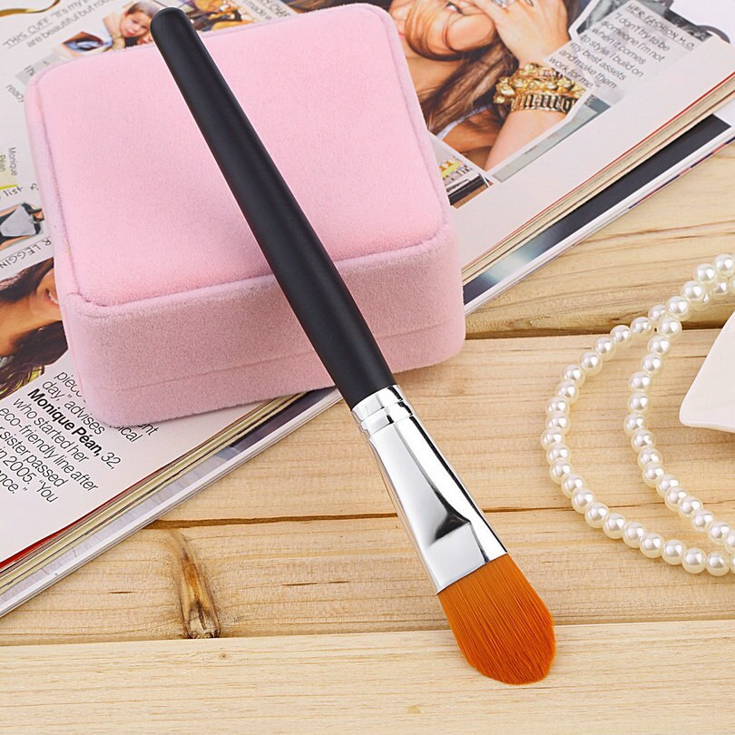 1pc Hot Tapered Pattern Nylon Feather Make Up Face Foundation Brush Cosmetic Tool - ebowsos