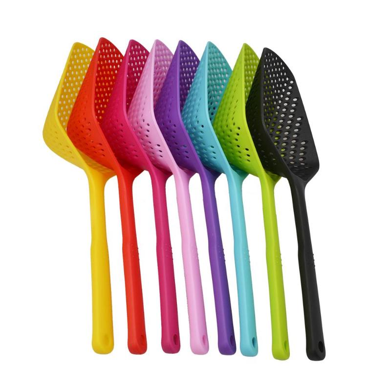 1pc No-stick Plastic Drain Shovel Strainers Water Leaking Shovel Ice Shovel Fishing Fence Colanders Kitchen Gadget Cooking Tool - ebowsos
