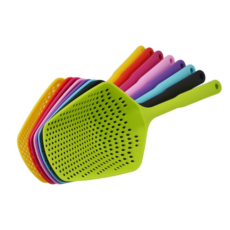 1pc No-stick Plastic Drain Shovel Strainers Water Leaking Shovel Ice Shovel Fishing Fence Colanders Kitchen Gadget Cooking Tool - ebowsos