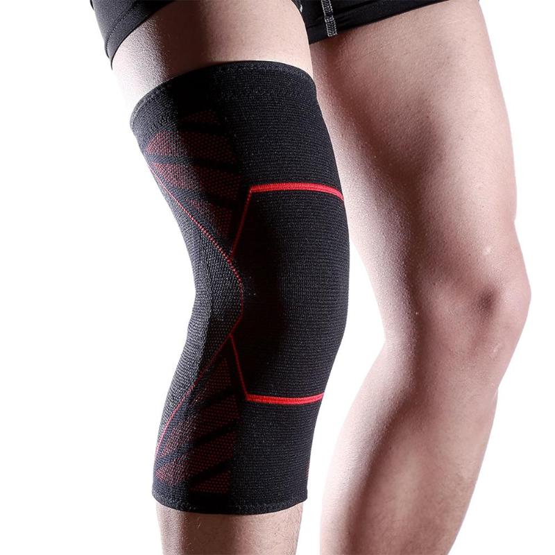 1pc Outdoor Sports Knee Pad Breathable Elastic Knitting Knee Protector Non Slip Knee Support for Basketball Sports-ebowsos