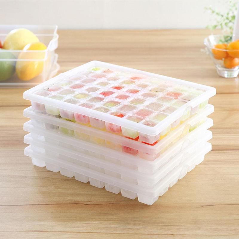 1pc PP White Ice Cube Mold 48 Grids Ice Box Lattice for Ice Cream Maker Kit - ebowsos