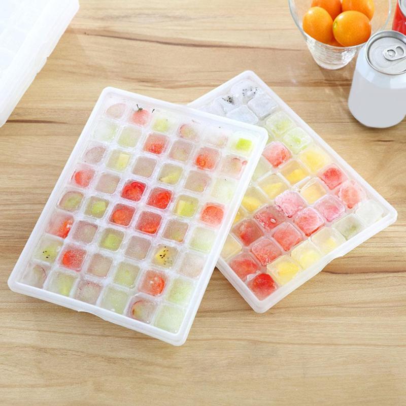 1pc PP White Ice Cube Mold 48 Grids Ice Box Lattice for Ice Cream Maker Kit - ebowsos