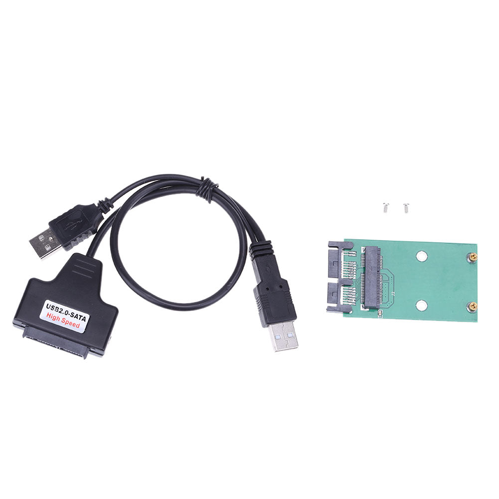 1pcs 1.8 inch Micro SATA to USB mSATA to USB2.0 7+9 Converter Adapter Cable Up to 480Mbps transferring speed - ebowsos