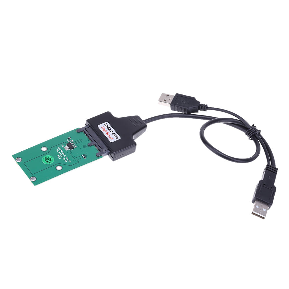 1pcs 1.8 inch Micro SATA to USB mSATA to USB2.0 7+9 Converter Adapter Cable Up to 480Mbps transferring speed - ebowsos