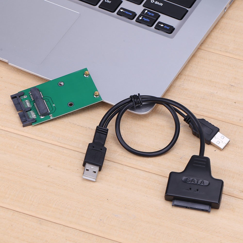 1pcs 1.8 inch Micro SATA to USB mSATA to USB2.0 7+9 Converter Adapter Cable Up to 480Mbps transferring speed - ebowsos