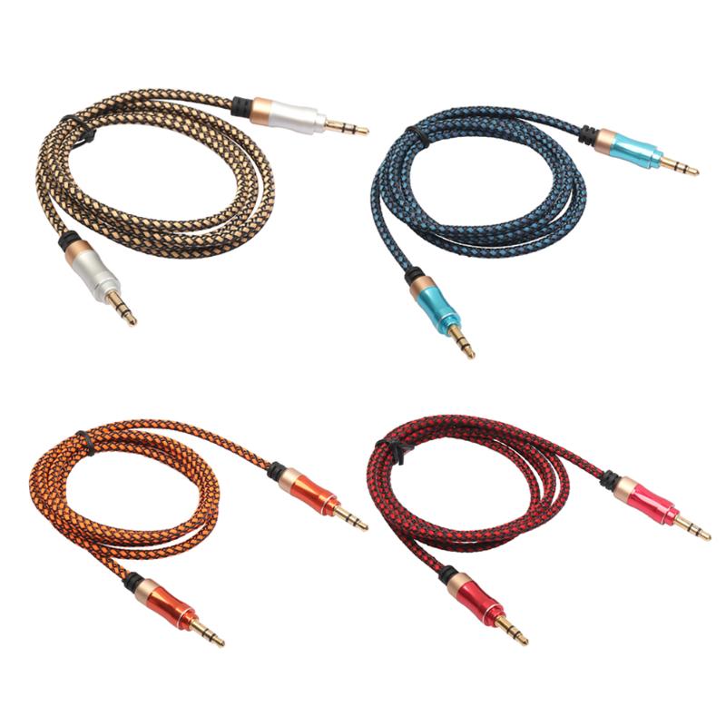 1pcs Audio Cable 1M / 3FT 3.5mm Aux Cable Gold Plated Male to Male Car Audio Line for  MP3/ DVD/TV/Mobile phone - ebowsos