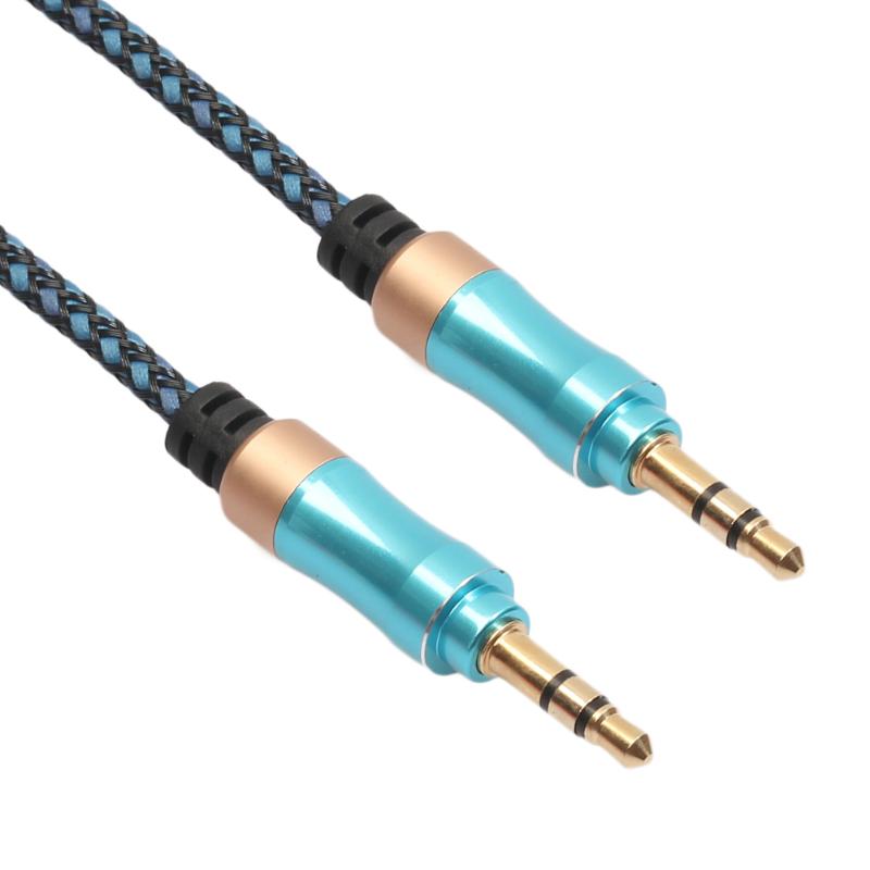 1pcs Audio Cable 1M / 3FT 3.5mm Aux Cable Gold Plated Male to Male Car Audio Line for  MP3/ DVD/TV/Mobile phone - ebowsos