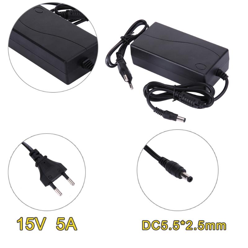 1pcs EU/US Plug Adapter Power Supply Charger AC-DC 15V 5A Universal Travel Connector Adaptor Converter - ebowsos