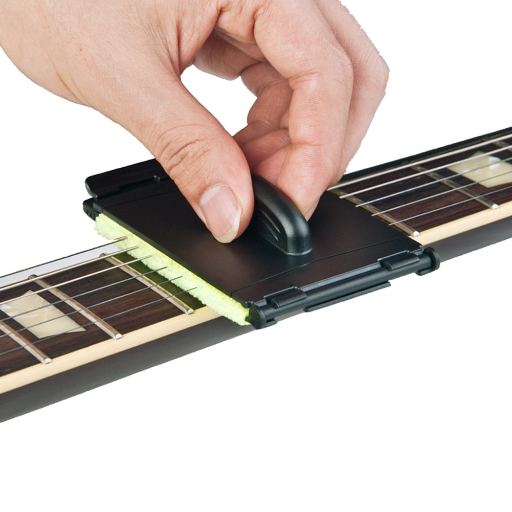 1pcs Electric Guitar Bass Strings Scrubber Fingerboard Rub Cleaning Tool Maintenance Care Bass Cleaner Guitar Accessories-ebowsos