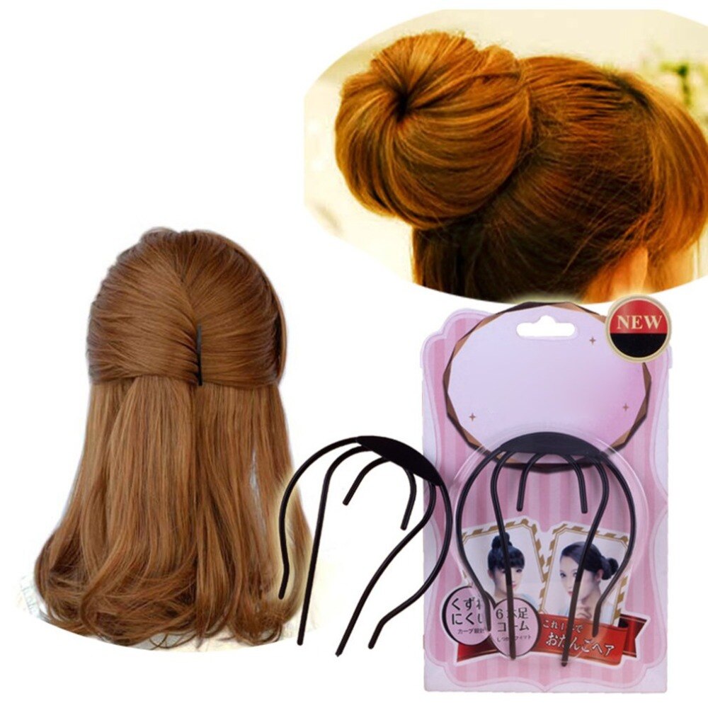1pcs Sweet Girls Women Portable Size Magic Elegant Buns Hair Style Bun Maker Beauty Tool Hair Styling Tools - ebowsos
