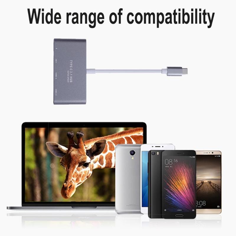 1pcs USB3.1 Type-C HUB USB-C To USB3.0 USB2.0 Type-C PD Charger Adapter Splitter For Macbook Keyboard Mouse PC - ebowsos