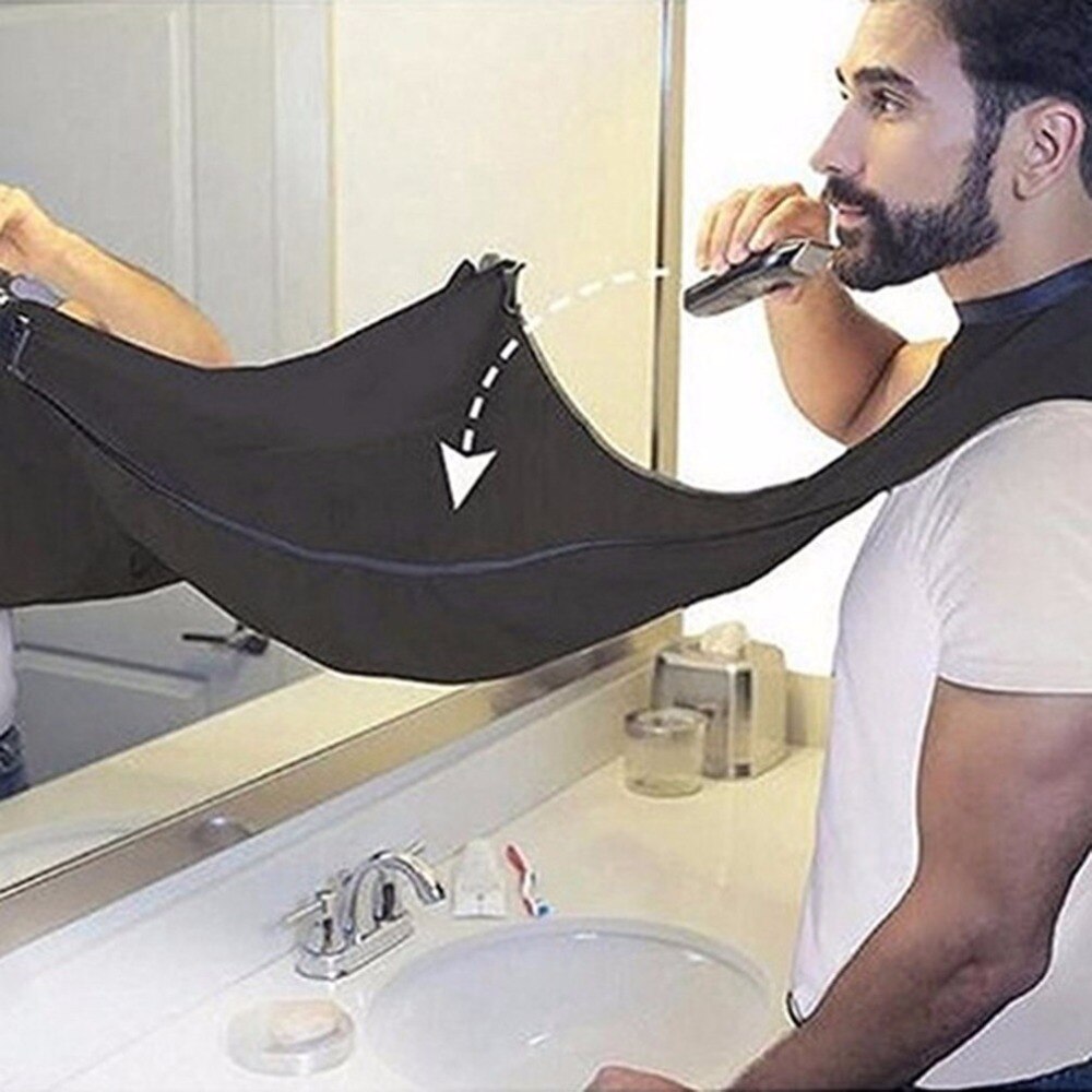 1pcs Waterproof Beard Shave Apron Solid Men Household Bathroom Compact Size Beard Trimming Apron Hair Shave Apron Styling Tools - ebowsos