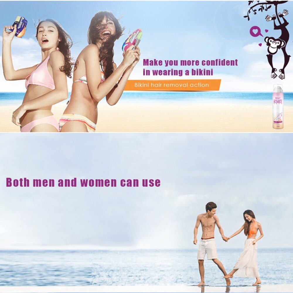 1pcs for depilation Hair Removal Cream For Men Women Painless Permanent Hair Removal Spray Gentle Bikini Depilatory Bubble - ebowsos