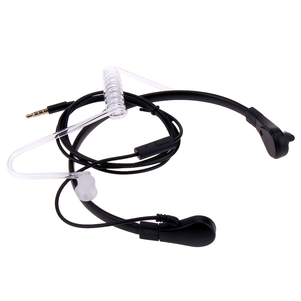 1pin 3.5mm Throat Mic Microphone Covert Acoustic Tube Earpiece Headset For Samsung/HTC/LG/Blackberry/MOTORO Smart Phone Earphone - ebowsos