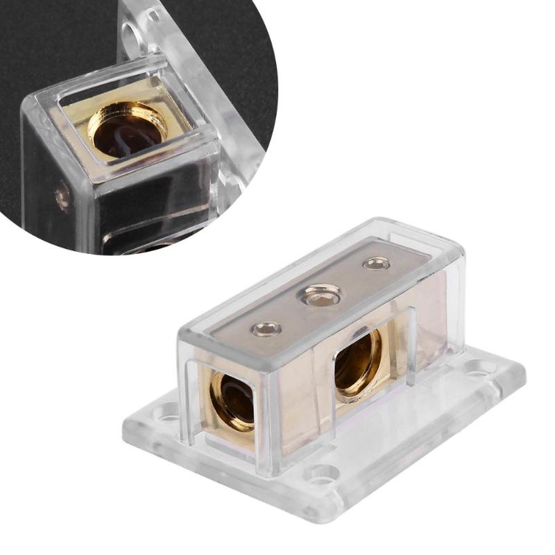 1x1/0AWG to 2x4AWG Car Audio Power/Ground Cable Splitter Distribution Block 2 Way Power Cable Splitter Distribution Block - ebowsos