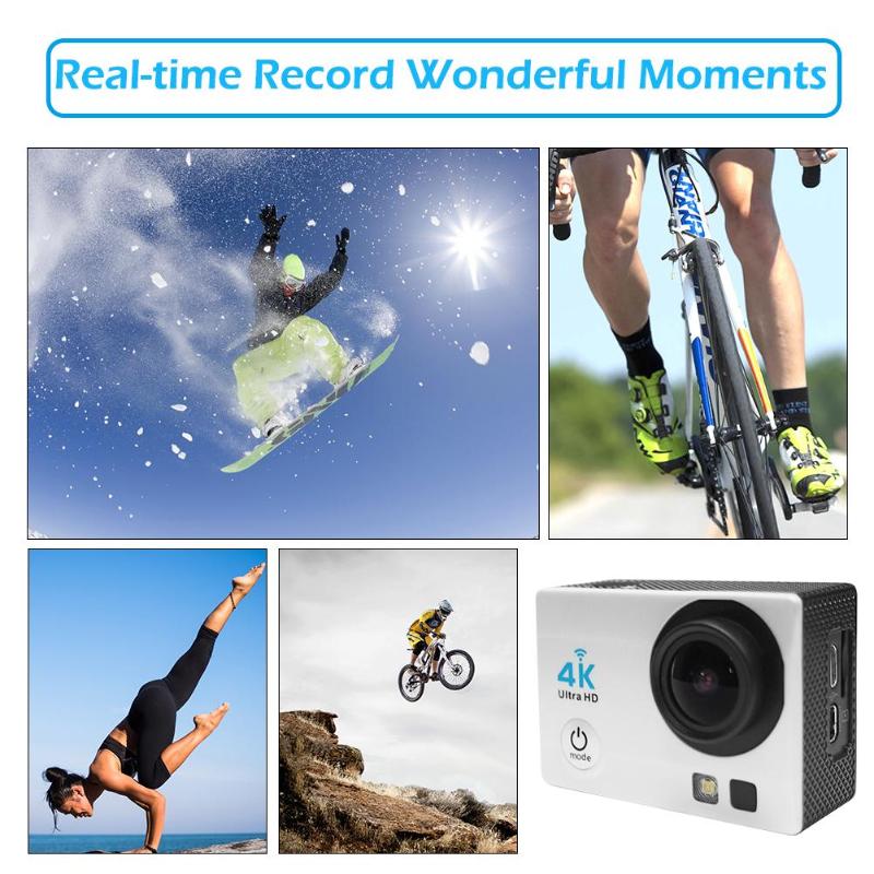 2.0 inch WiFi 1080P 4K Ultra HD Action Camera 30m Waterproof 140 Degree Lens Sport DVR DV Camcorder Video Camera Hot Sell - ebowsos