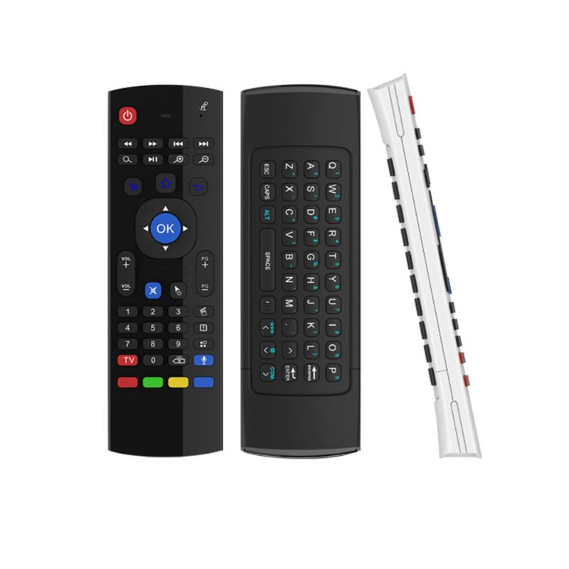 2.4G Microphone Fly Air Mouse Mini Keyboard IR Learning Wireless Remote Control VS MX3 6-Axis Gyroscope Gamepad for Android TV - ebowsos