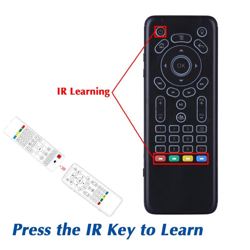 2.4G Wireless Keyboard Infrared Learning Air Mouse 6-Axis Remote Control For X96 tx3 mini A95X H96 pro Android TV Box Promotion - ebowsos