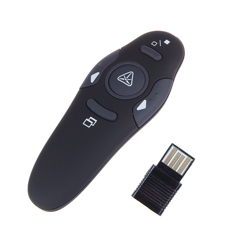 2.4GHz Ultra-Slim Wireless Receiver USB Wireless Presenter With Red Laser Pointers Pen RF Remote Control PPT Presentation Mouse - ebowsos