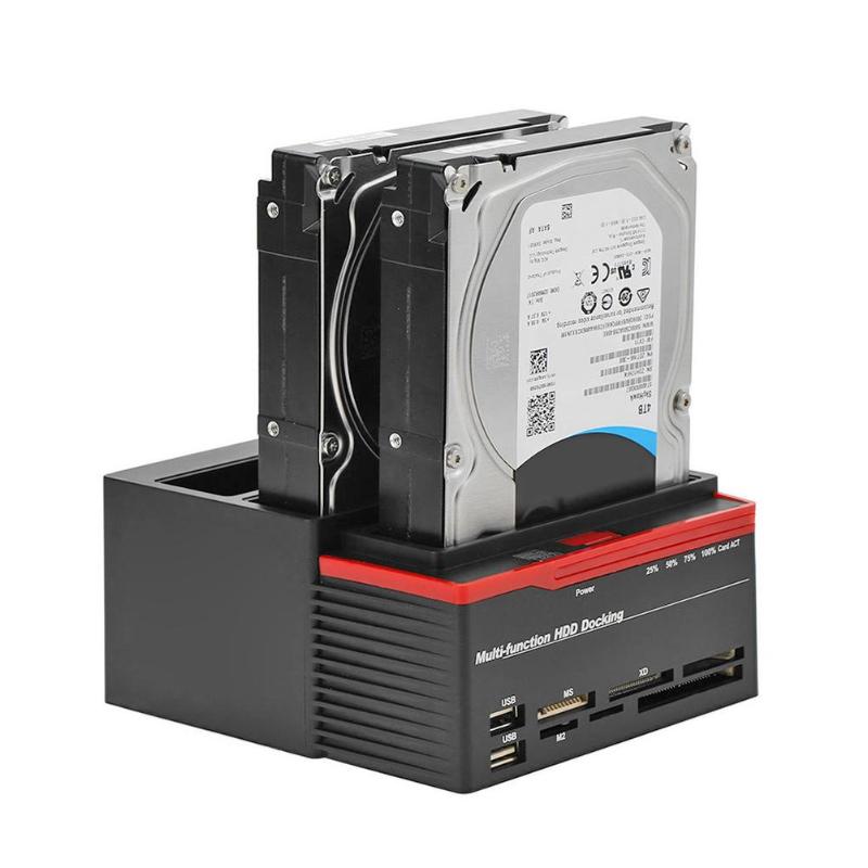 2.5/3.5inch USB 3.0 to 2 SATA Ports 1 IDE Port External HDD Hard Drive Dock - ebowsos