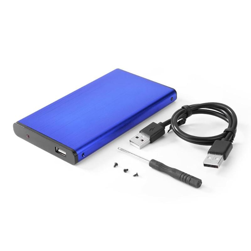 2.5 Inch USB 2.0 IDE HDD Hard Disk Drive HDD Enclosure External Case Box with LED Light for PC Laptop Desktop Hard Disk Drive - ebowsos