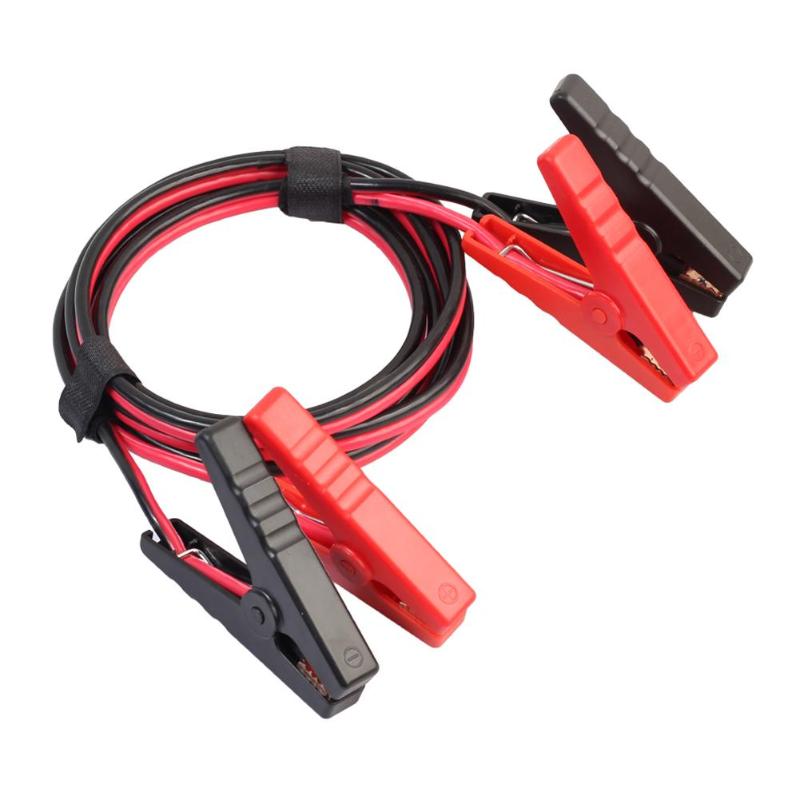 2.5m Car Auto Emergency Battery Booster Cord Copper Cable with Clip Clamp Charging Booster Cable Car Battery Jumper Wire New - ebowsos