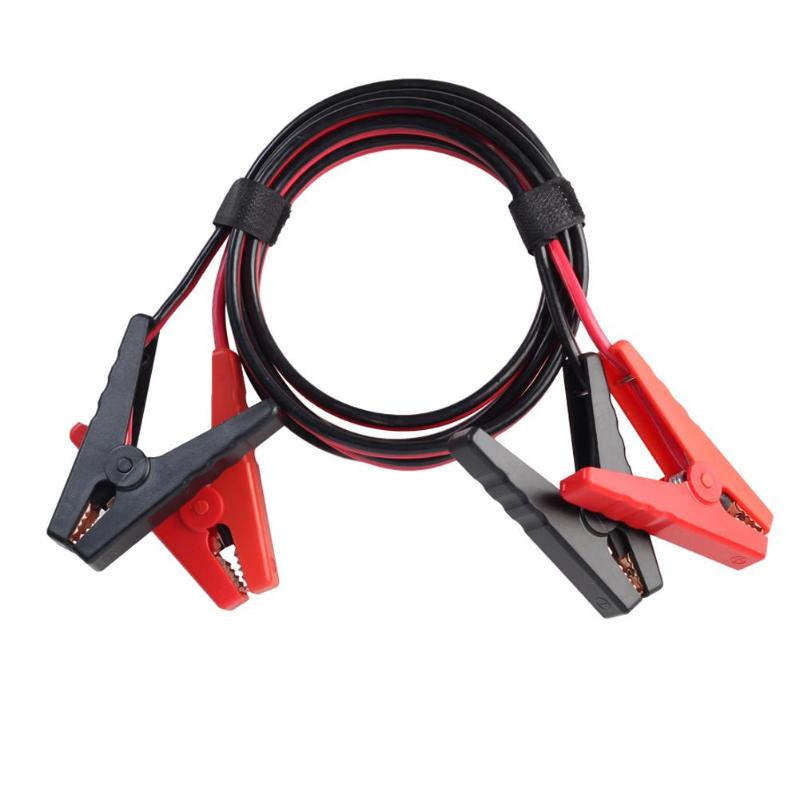 2.5m Car Auto Emergency Battery Booster Cord Copper Cable with Clip Clamp Charging Booster Cable Car Battery Jumper Wire New - ebowsos