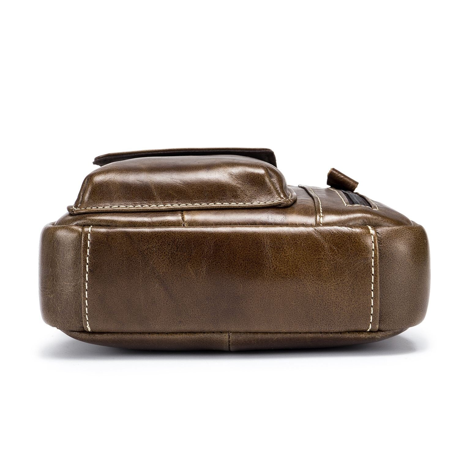2 Color Bullcaptain Classic Brand Genuine Leather Business Messenger Bag Vintage Crossbody Bag For Men Casual Shoulder Bag - ebowsos