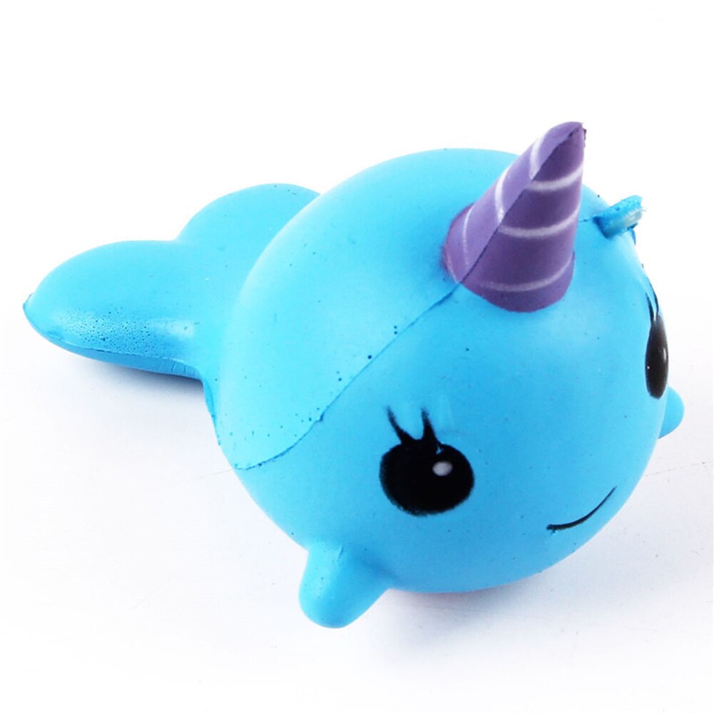 2 Colors Horse Dolphins Squeeze Toy Phone Straps Charm Slow Rising Cute Animal Kids Doll Keychain Soft Squeeze Toys for Kids-ebowsos