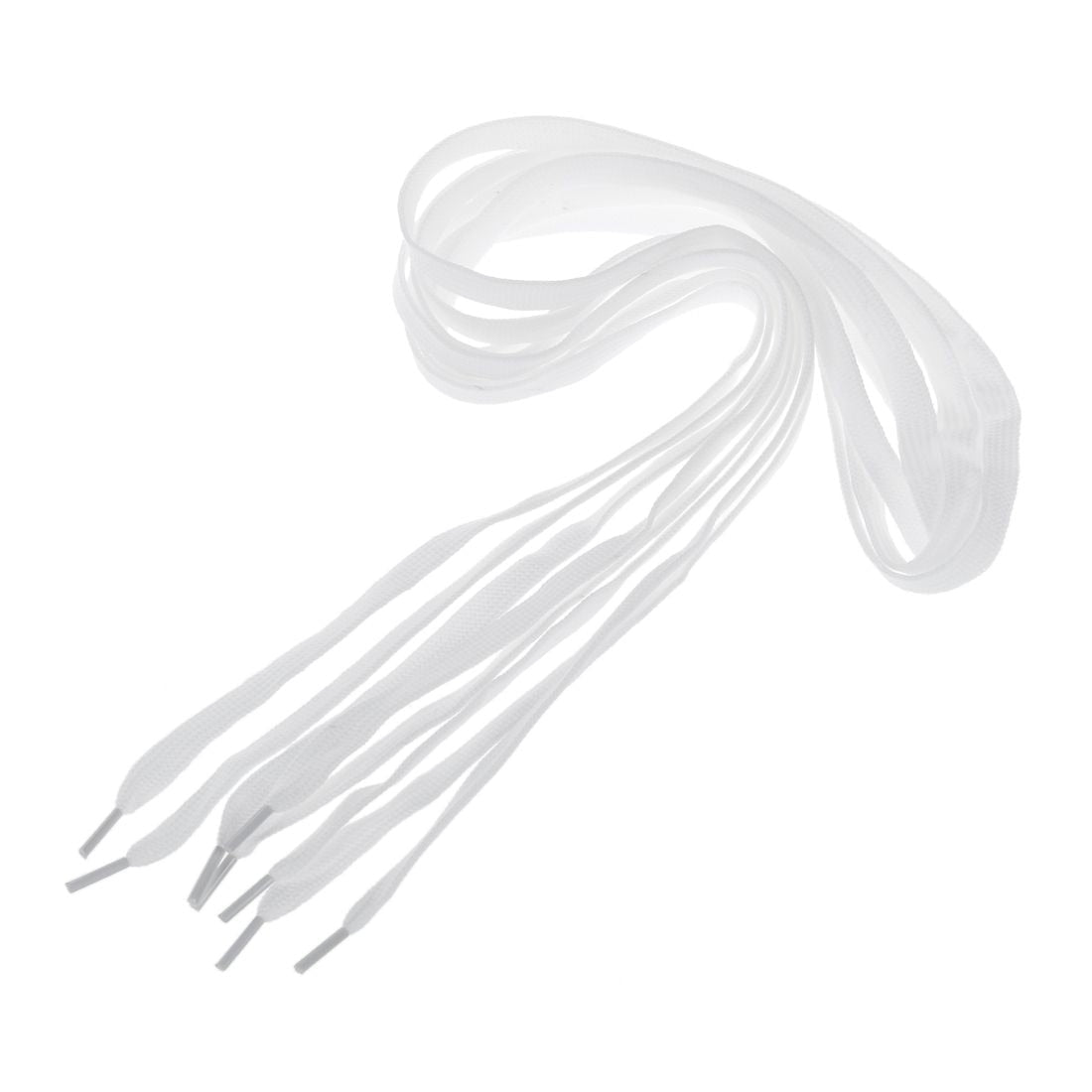 2 Pairs 120cm Cotton Blends Nylon White Shoelaces for Sneaker Shoes hoelaces Flat Shoes Shoelaces - ebowsos