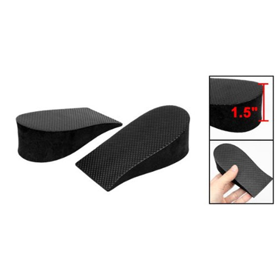 2 Pcs 1.5" Height Increase Heel Lifts Foam Pads Insoles Black - ebowsos