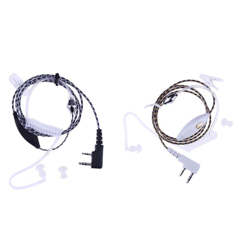 2 Pin Air Acoustic Tube Earpiece Headset  For Baofeng UV-82BF-777 BF-888 BF-999 Kenwood Wouxun Puxing Linton HYT Radio - ebowsos