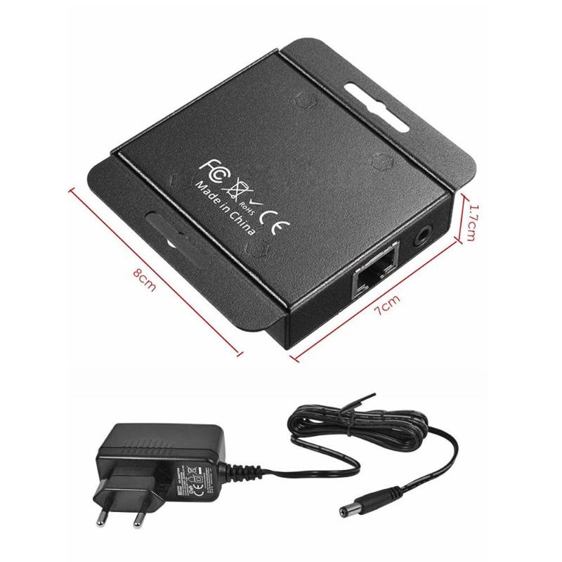 2-Port HDMI Extender IR POE Cat5e/6 Cable 1080P Transmitter Receiver Switcher with Power Adapter up to 50m High Quality - ebowsos