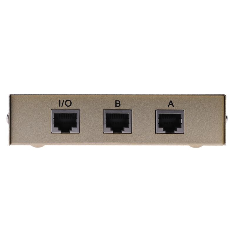 2 Ports RJ45 LAN CAT Network Switch Selector Internal External Network Switcher Splitter Box - ebowsos