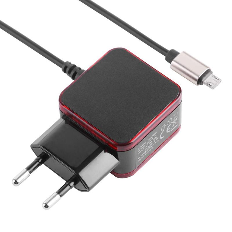 2 Ports USB Charger 5V 3.1A Fast Charging Wall Adapter with Micro USB Data Charging Cable for Android Mobile Phone - ebowsos